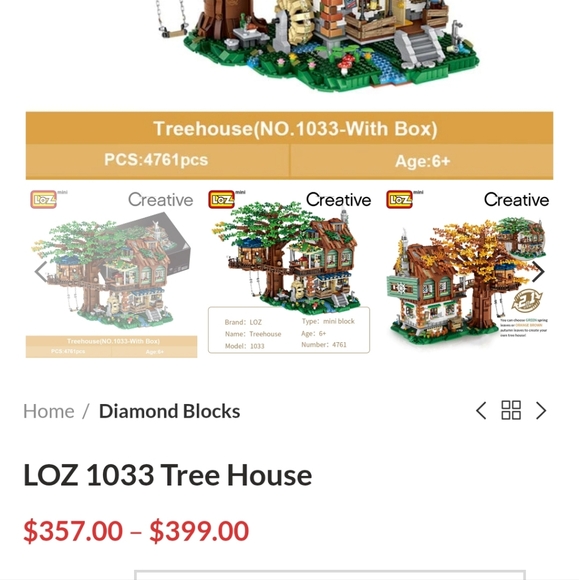 Treehouse Lego Loz big building set - Picture 10 of 12